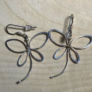 Sterling marked dragon fly earrings